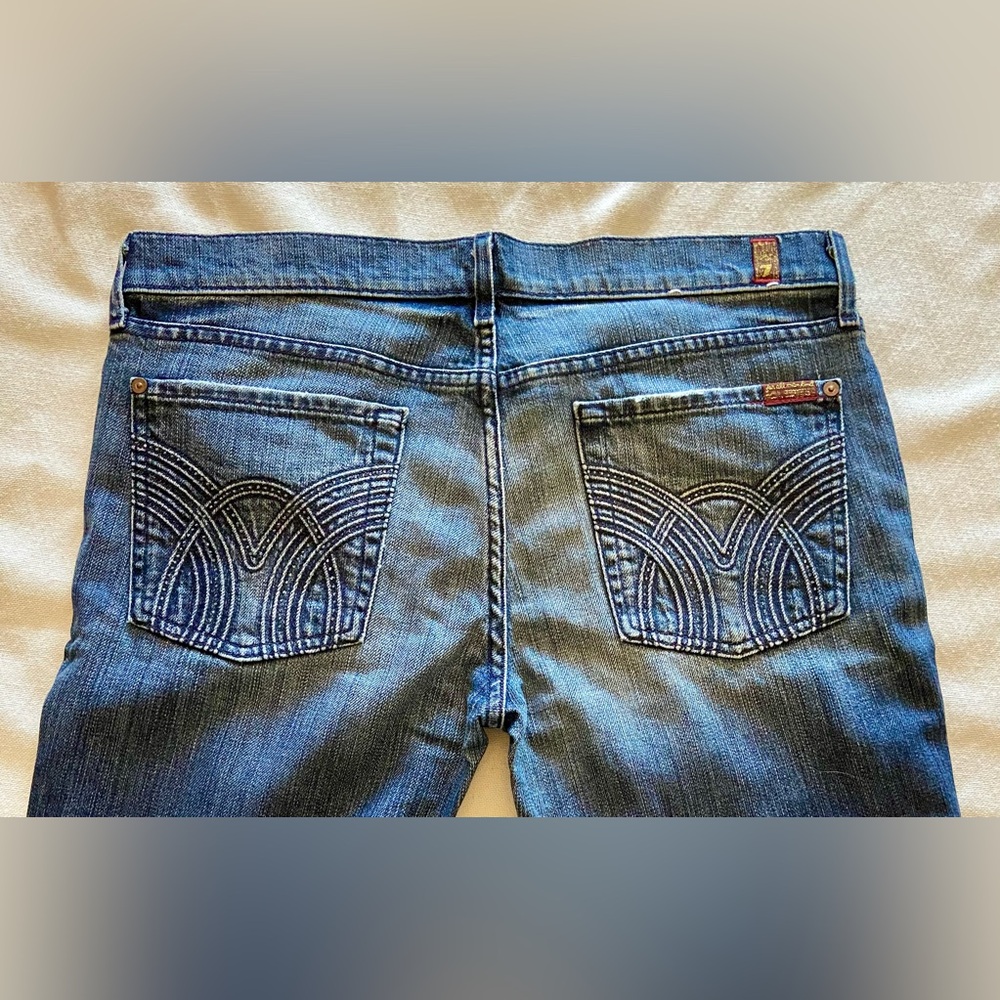 🟠 WOMENS 7 FOR ALL MANKIND RHINESTONE SPARKLE POCKET - WORN TWICE 🟠 - Picture 2 of 10
